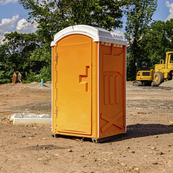 how often are the portable restrooms cleaned and serviced during a rental period in Craig Missouri